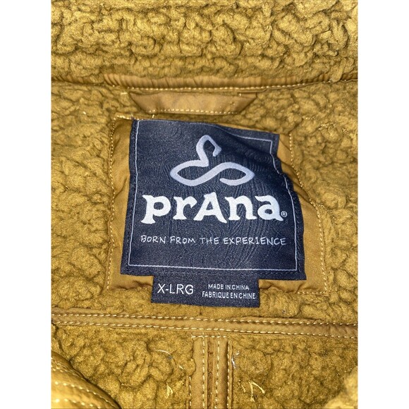 Prana Quilted Jacket Women’s Size XL, Yellow/Golden Color, Full Zip, Pockets - Picture 3 of 9